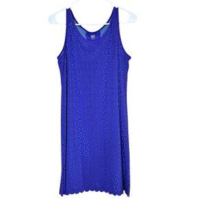 Women's Title Nine Nimblene Geometric Lazer Cut Golf Dress Blue S Hiking Beach